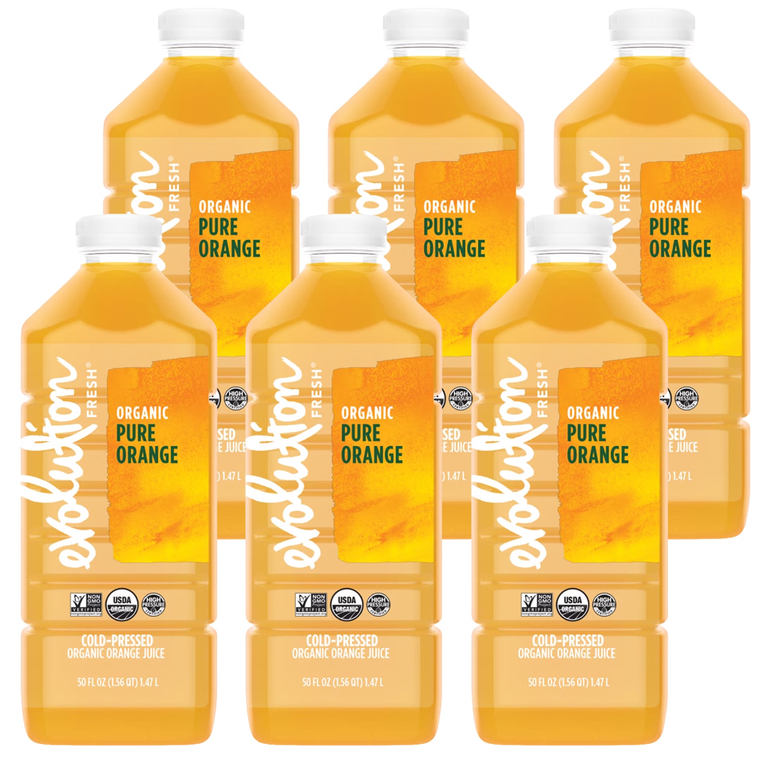 Evolution Fresh Cold-Pressed Organic Orange Juice, Case